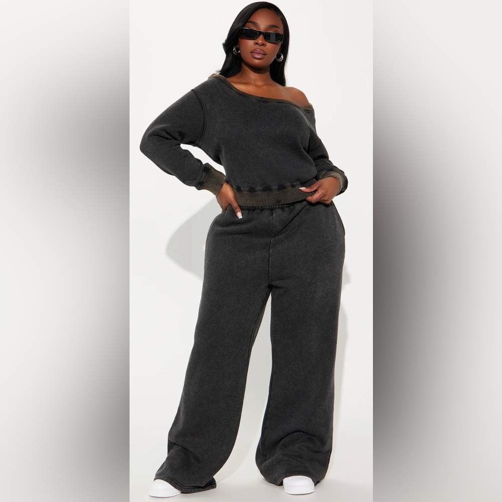 Fashion Nova Sammie Fleece 2pc Set *Brand New Sz MEDIUM